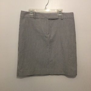 Talbots seersucker‎ skirt womens size 6 Navy & white
